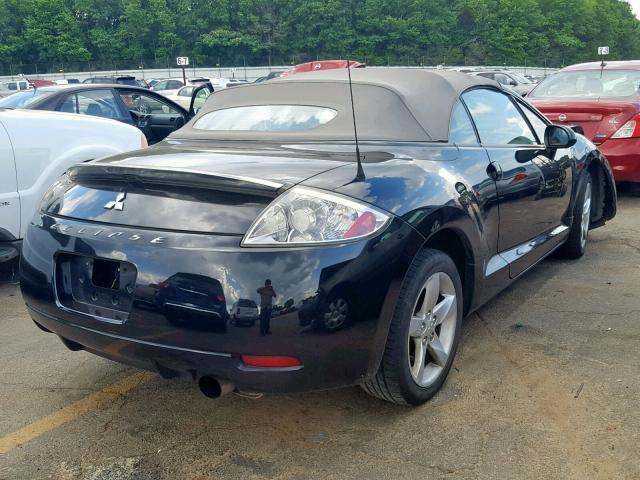 4A3AL25F27E012388 - 2007 MITSUBISHI ECLIPSE SP BLACK photo 4