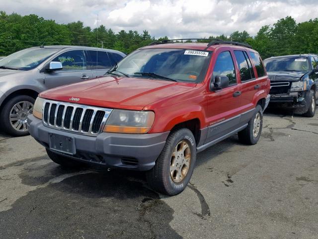 1J4GW48S71C679303 - 2001 JEEP GRAND CHER RED photo 2