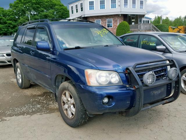 JTEHF21A830158381 - 2003 TOYOTA HIGHLANDER BLUE photo 1