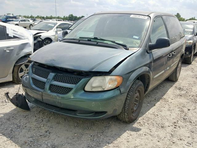 1D4GP25333B121898 - 2003 DODGE CARAVAN SE GREEN photo 2