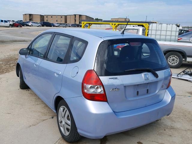 JHMGD38438S066018 - 2008 HONDA FIT BLUE photo 3