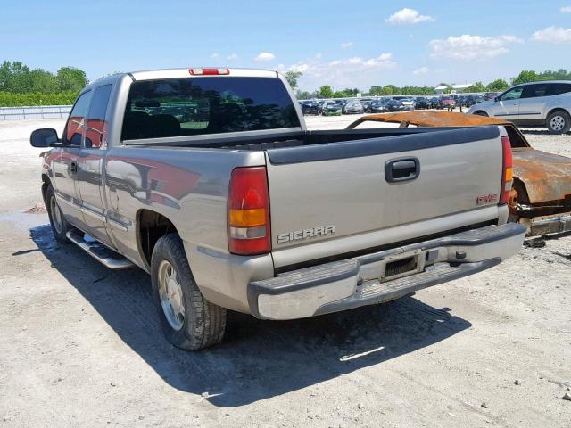 2GTEC19V721369608 - 2002 GMC NEW SIERRA BEIGE photo 3