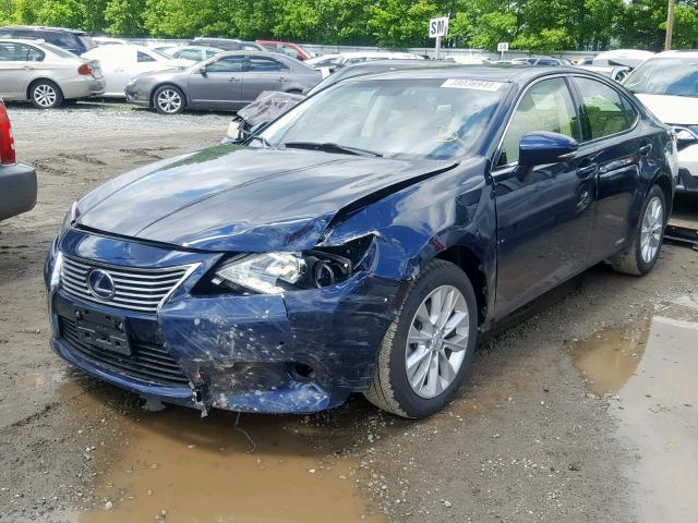 JTHBW1GG3F2100184 - 2015 LEXUS ES 300H BLUE photo 2