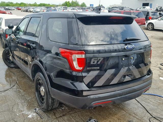 1FM5K8AR3HGD65279 - 2017 FORD EXPLORER P BLACK photo 3