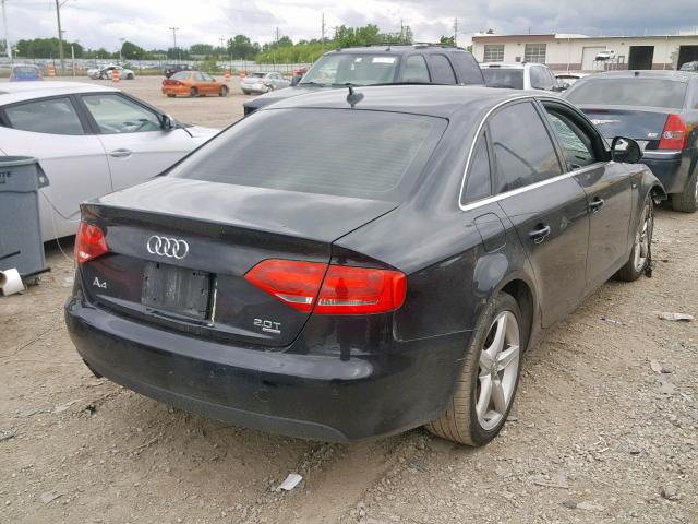 WAUMF78KX9N045605 - 2009 AUDI A4 PRESTIG BLACK photo 4