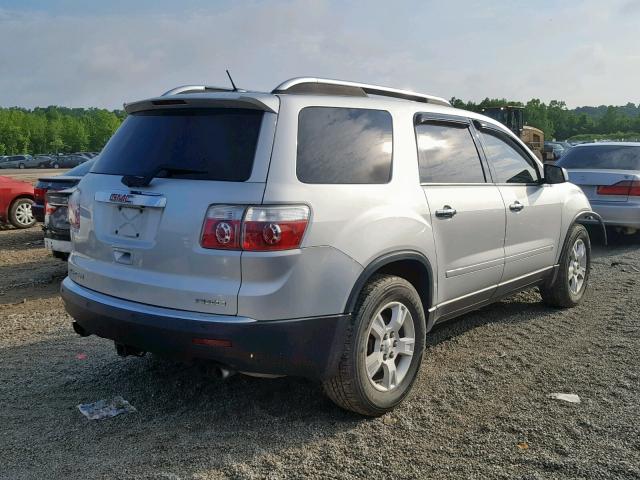 1GKLVLED6AJ103354 - 2010 GMC ACADIA SLE SILVER photo 4