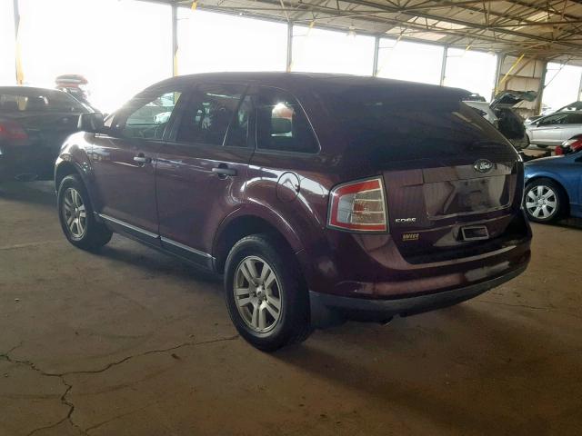 2FMDK36C19BA97599 - 2009 FORD EDGE SE MAROON photo 3