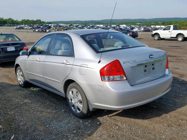 KNAFE222095657559 - 2009 KIA SPECTRA EX SILVER photo 3