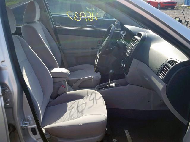 KNAFE222095657559 - 2009 KIA SPECTRA EX SILVER photo 5