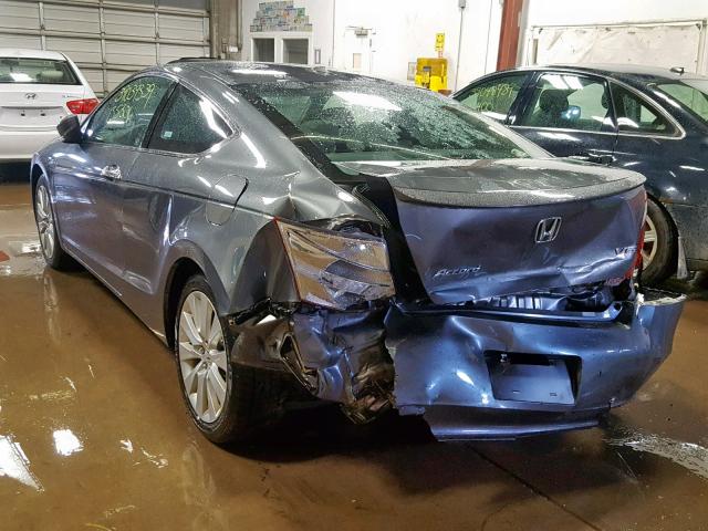 1HGCS22898A000723 - 2008 HONDA ACCORD EXL GRAY photo 3