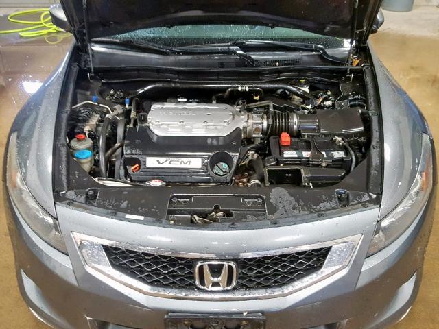 1HGCS22898A000723 - 2008 HONDA ACCORD EXL GRAY photo 7