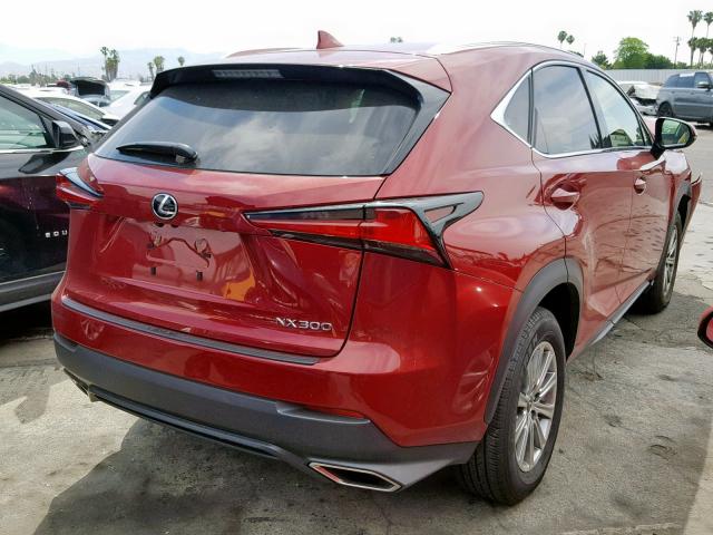 JTJYARBZ9K2125325 - 2019 LEXUS NX 300 RED photo 4