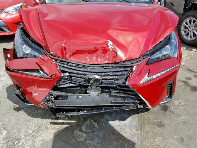 JTJYARBZ9K2125325 - 2019 LEXUS NX 300 RED photo 7