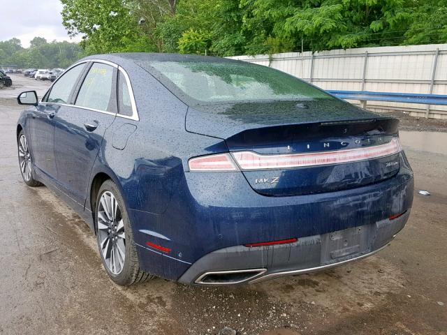 3LN6L5D97HR627339 - 2017 LINCOLN MKZ SELECT BLUE photo 3