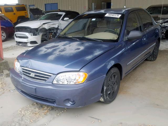 KNAFB121235298152 - 2003 KIA SPECTRA BA BLUE photo 2