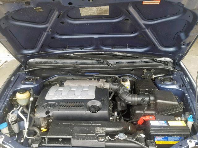 KNAFB121235298152 - 2003 KIA SPECTRA BA BLUE photo 7