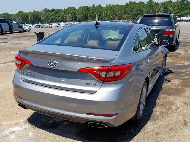 5NPE34AF6FH106455 - 2015 HYUNDAI SONATA SPO SILVER photo 4