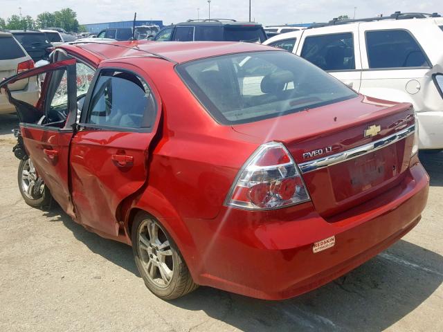 KL1TG5DE2BB151187 - 2011 CHEVROLET AVEO LT RED photo 3