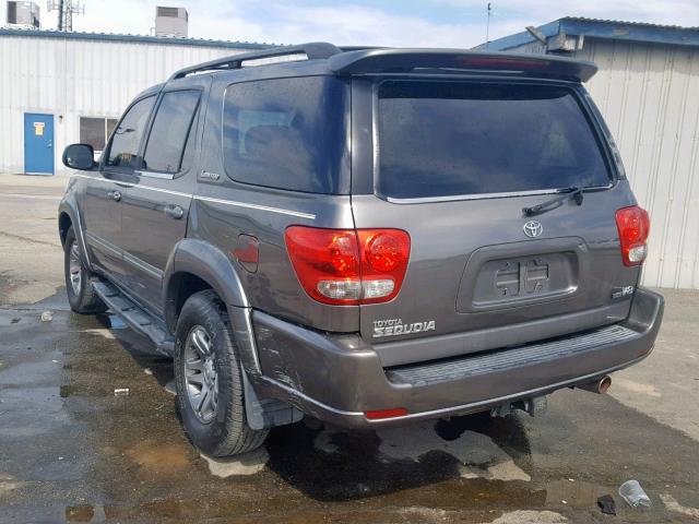 5TDZT38A55S240632 - 2005 TOYOTA SEQUOIA LI CHARCOAL photo 3