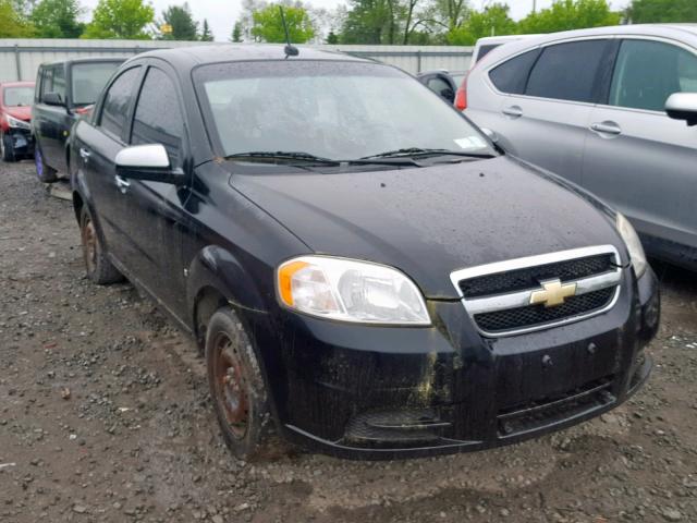 KL1TD56E19B317179 - 2009 CHEVROLET AVEO LS BLACK photo 1