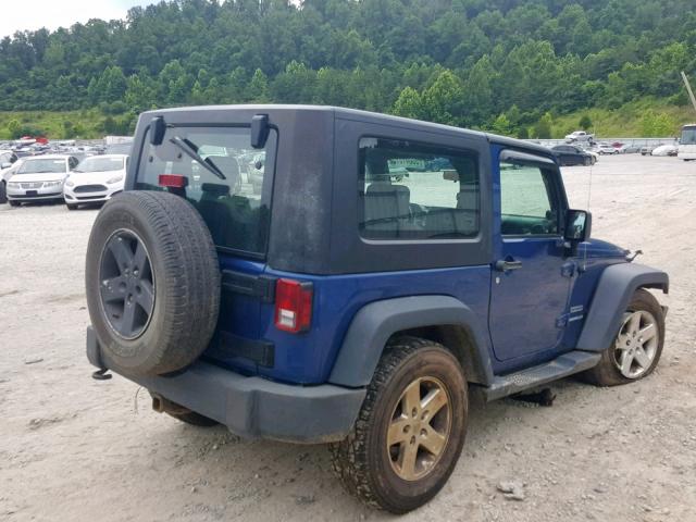 1J4AA2D16AL176156 - 2010 JEEP WRANGLER S BLUE photo 4