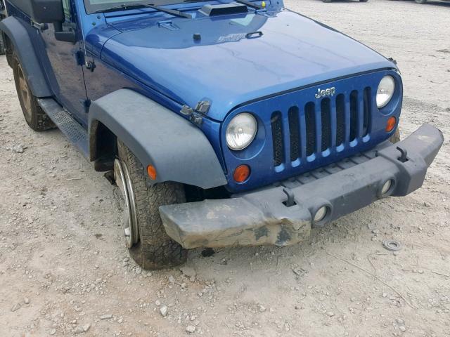 1J4AA2D16AL176156 - 2010 JEEP WRANGLER S BLUE photo 9