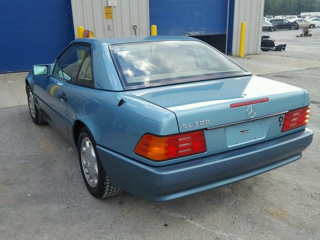 WDBFA66E1NF046405 - 1992 MERCEDES-BENZ 500 SL TEAL photo 3