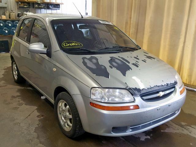 KL1TG62605B325280 - 2005 CHEVROLET AVEO LT SILVER photo 1