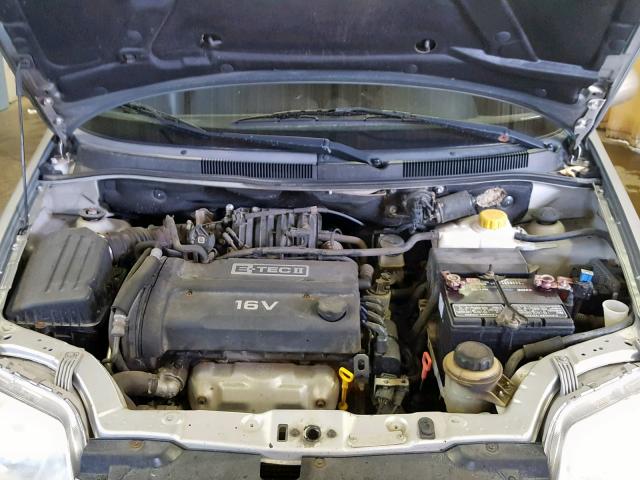 KL1TG62605B325280 - 2005 CHEVROLET AVEO LT SILVER photo 7