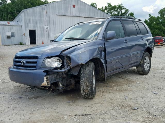 JTEEP21A770207351 - 2007 TOYOTA HIGHLANDER BLUE photo 2