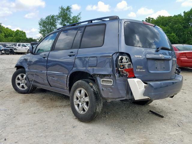 JTEEP21A770207351 - 2007 TOYOTA HIGHLANDER BLUE photo 3