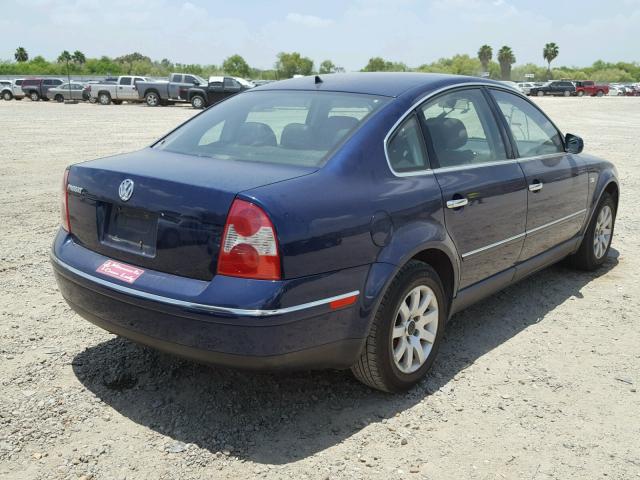 WVWPD63BX3E363951 - 2003 VOLKSWAGEN PASSAT GLS BLUE photo 4