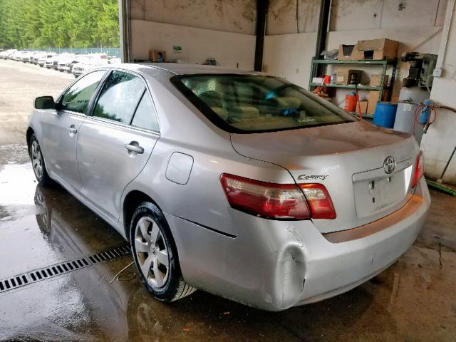 4T1BE46K27U655690 - 2007 TOYOTA CAMRY NEW SILVER photo 3