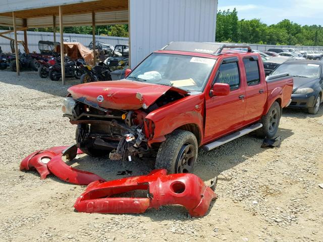 1N6ED27T44C448023 - 2004 NISSAN FRONTIER C RED photo 2