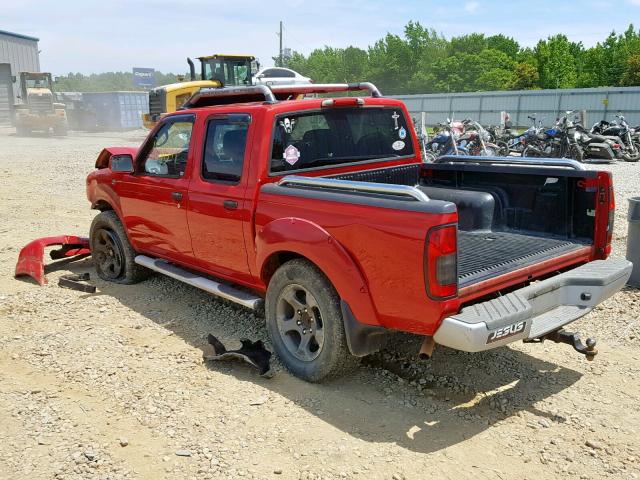 1N6ED27T44C448023 - 2004 NISSAN FRONTIER C RED photo 3