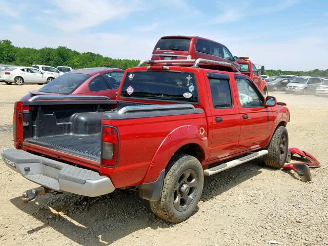 1N6ED27T44C448023 - 2004 NISSAN FRONTIER C RED photo 4