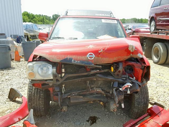 1N6ED27T44C448023 - 2004 NISSAN FRONTIER C RED photo 9