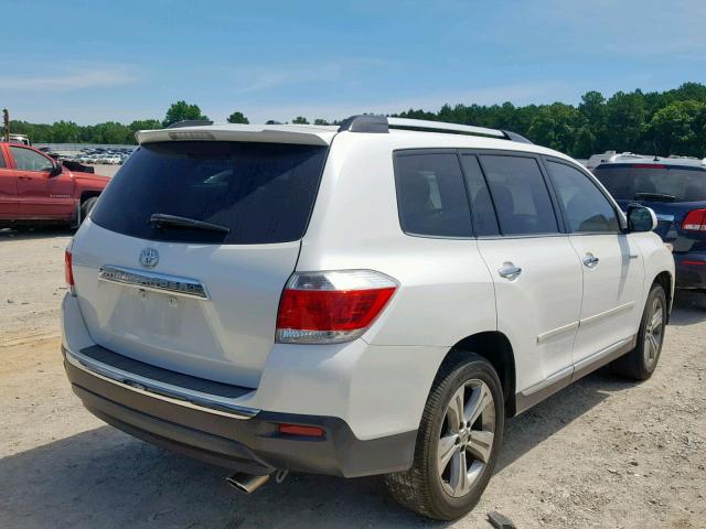 5TDYK3EH7BS033087 - 2011 TOYOTA HIGHLANDER WHITE photo 4