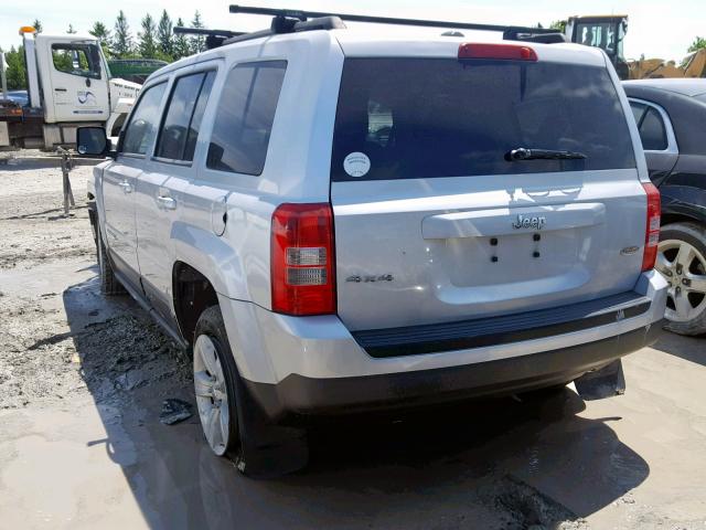 1J4NF2GB0BD165009 - 2011 JEEP PATRIOT SILVER photo 3