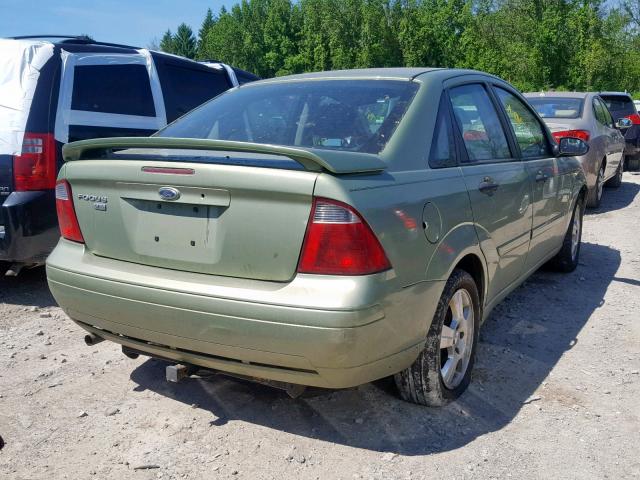 1FAHP34N57W252037 - 2007 FORD FOCUS ZX4 GREEN photo 4