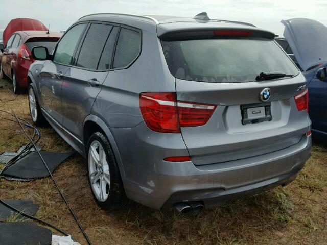 50XWX7C55DL98145 - 2013 BMW X3 XDRIVE3 GRAY photo 3