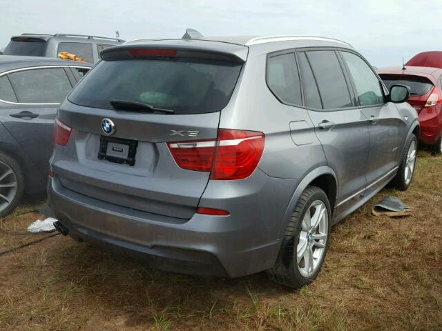 50XWX7C55DL98145 - 2013 BMW X3 XDRIVE3 GRAY photo 4