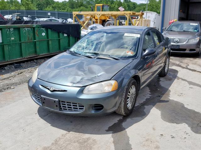 1C3EL46R52N187918 - 2002 CHRYSLER SEBRING LX BLUE photo 2