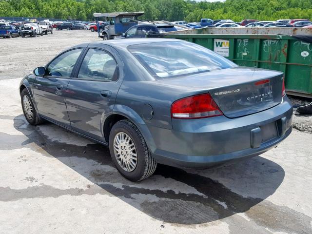 1C3EL46R52N187918 - 2002 CHRYSLER SEBRING LX BLUE photo 3