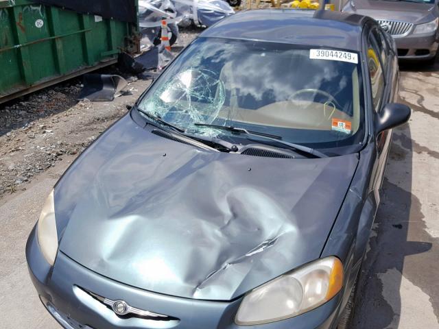 1C3EL46R52N187918 - 2002 CHRYSLER SEBRING LX BLUE photo 9