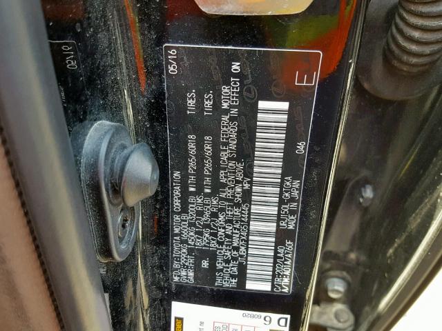 JTJBM7FX4G5144445 - 2016 LEXUS GX BLACK photo 10