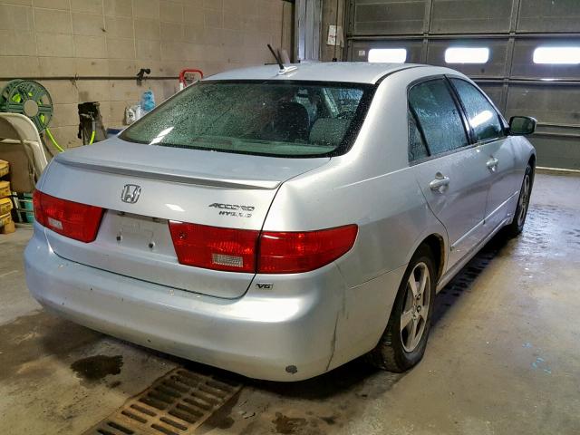 JHMCN36595C009545 - 2005 HONDA ACCORD HYB BLUE photo 4