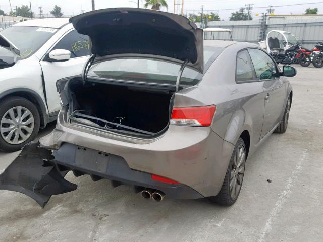 KNAFW6A30B5430151 - 2011 KIA FORTE SX GRAY photo 4