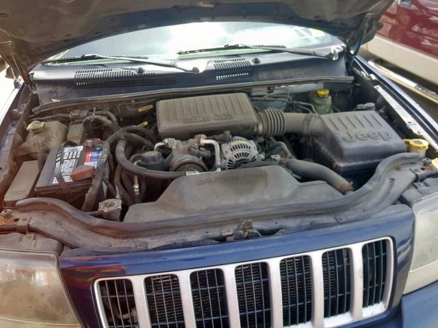 1J4GW48N14C235705 - 2004 JEEP GRAND CHER BLUE photo 7