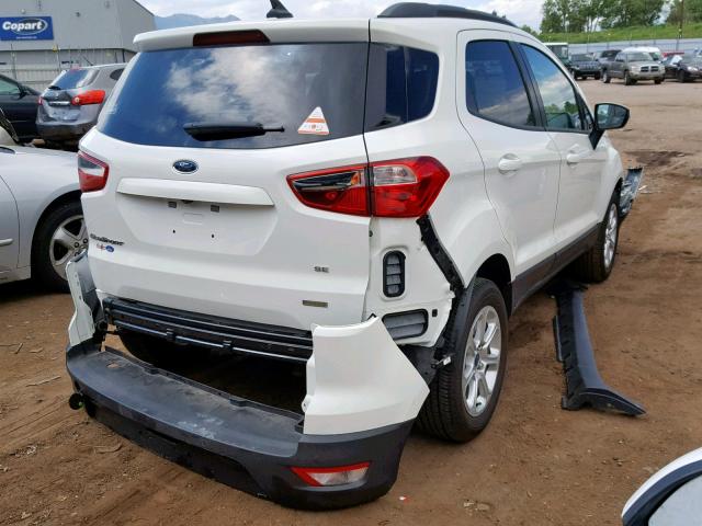 MAJ3S2GE8KC274106 - 2019 FORD ECOSPORT S WHITE photo 4